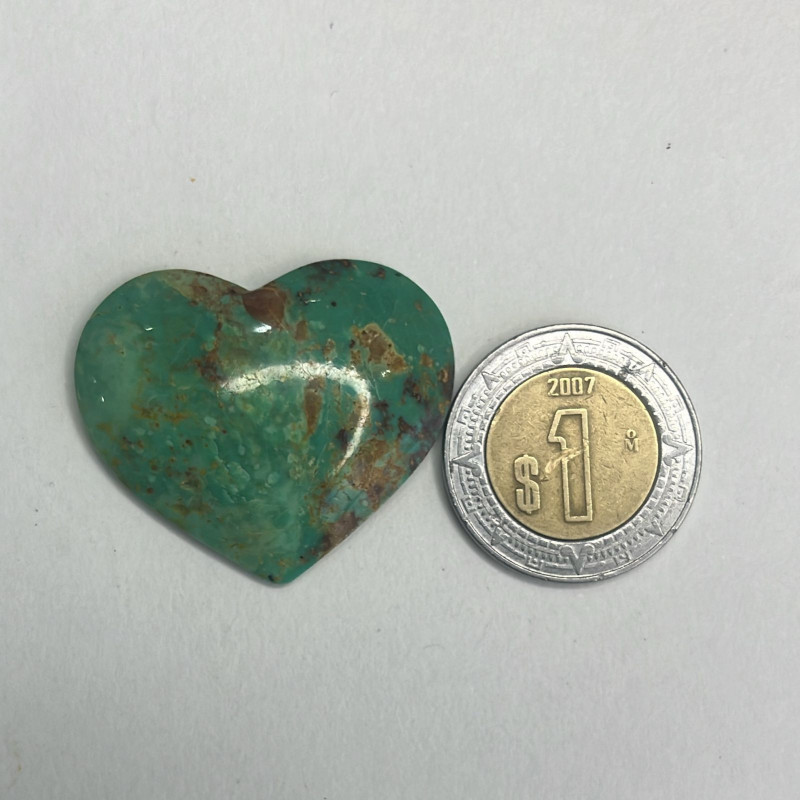 Cabujon corazón de turquesa