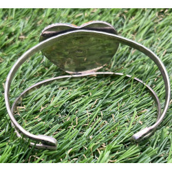 Brazalete plata 925 con cabujón de turquesa con concha
