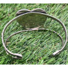 Brazalete plata 925 con cabujón de turquesa con concha