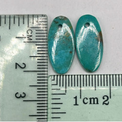 Par de Turquesa Perforado