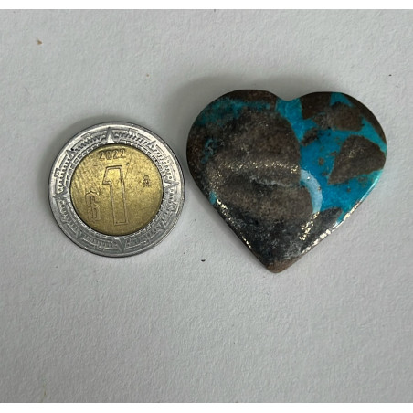 Cabujon corazón de turquesa
