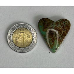 Cabujon corazón de turquesa