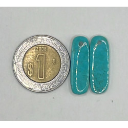 Par de Turquesa Perforado