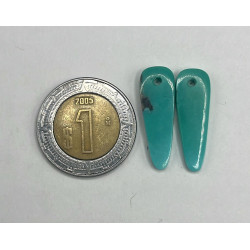 Par de Turquesa Perforado