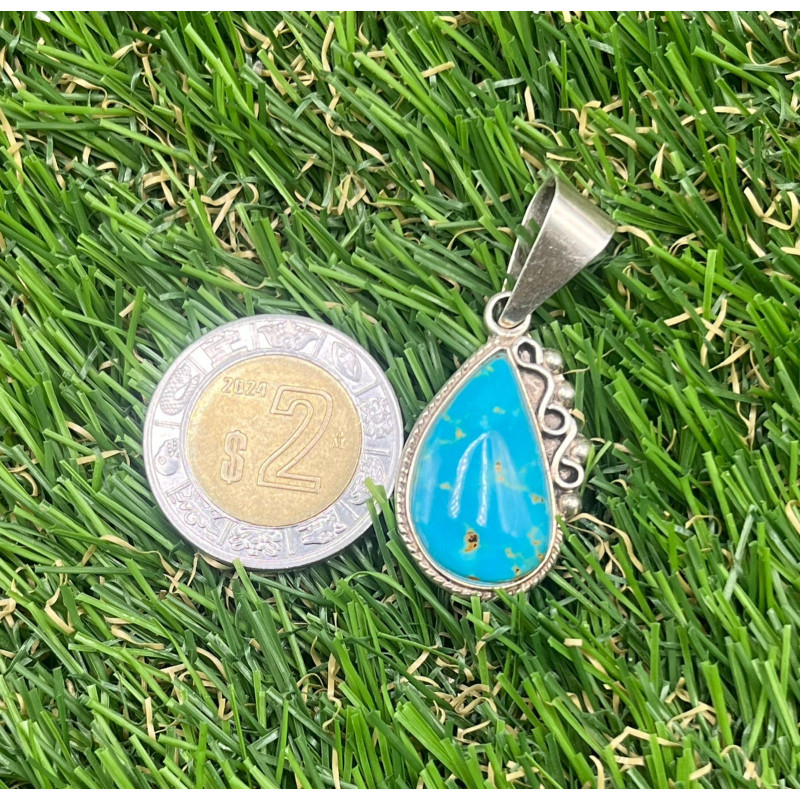 Dije de plata 925 con Turquesa