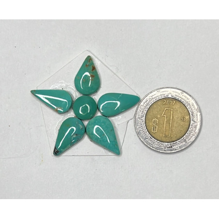 Cabujon de turquesa flor