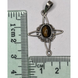 Dije de plata 925 con ojo de tigre