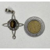 Dije de plata 925 con ojo de tigre